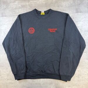 Chinatown Market Call My Lawyer Smiley Crewneck Sweatshirt Black Red XL